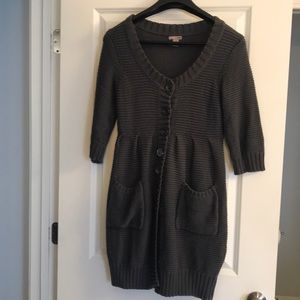 Cozy grey sweater dress